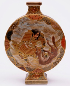 a dramatically decorated, but unsigned satsuma vase